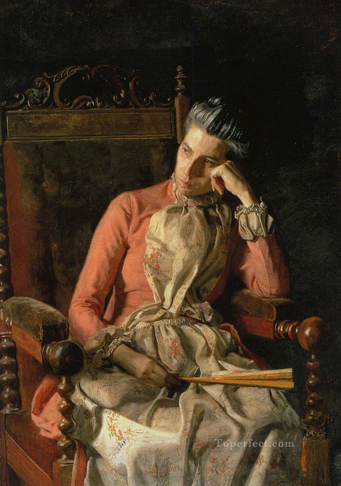 Portrait of Amelia Van Buren Realism portraits Thomas Eakins Oil Paintings